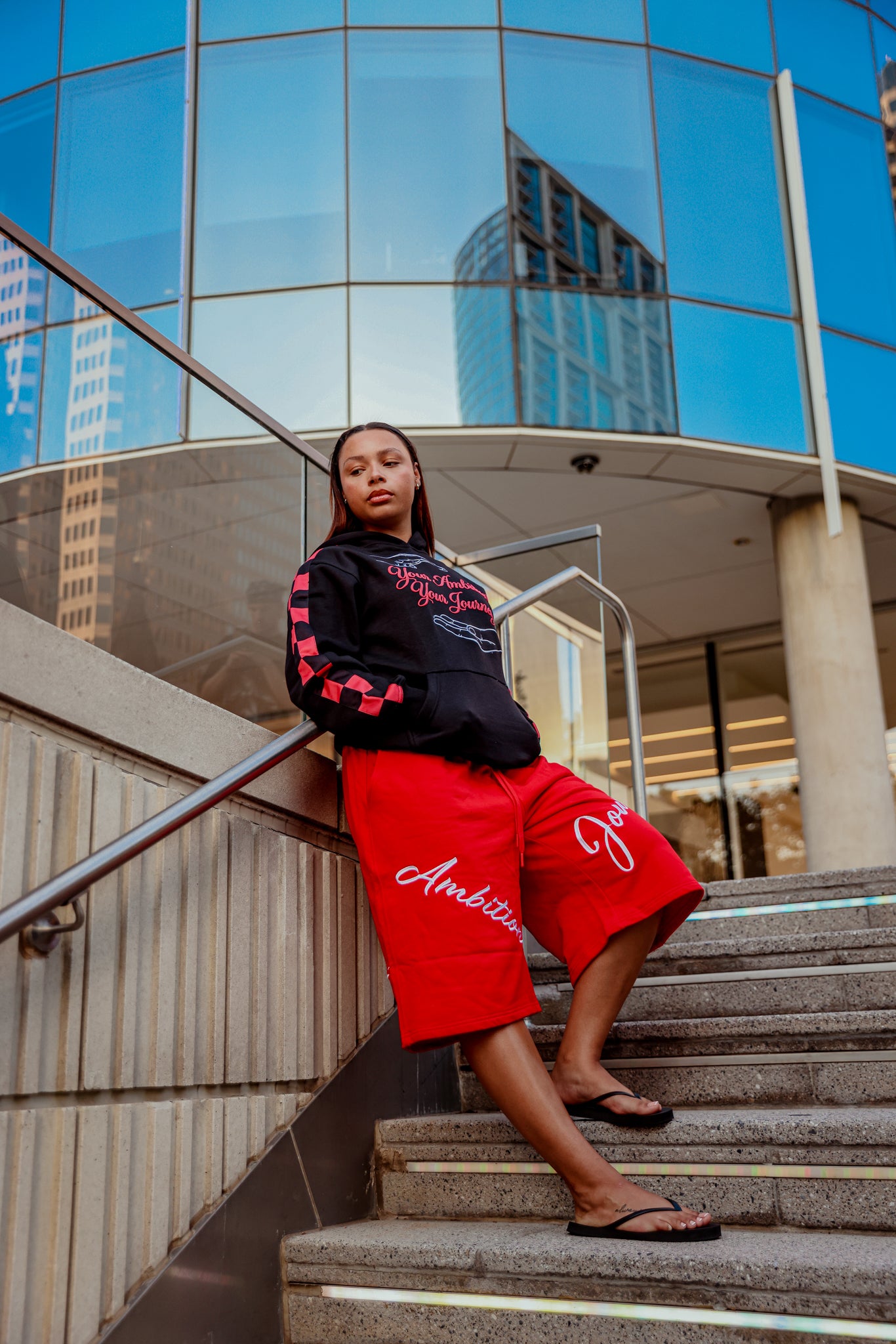 Rose Red "Your Ambition Your Journey" Hoodie
